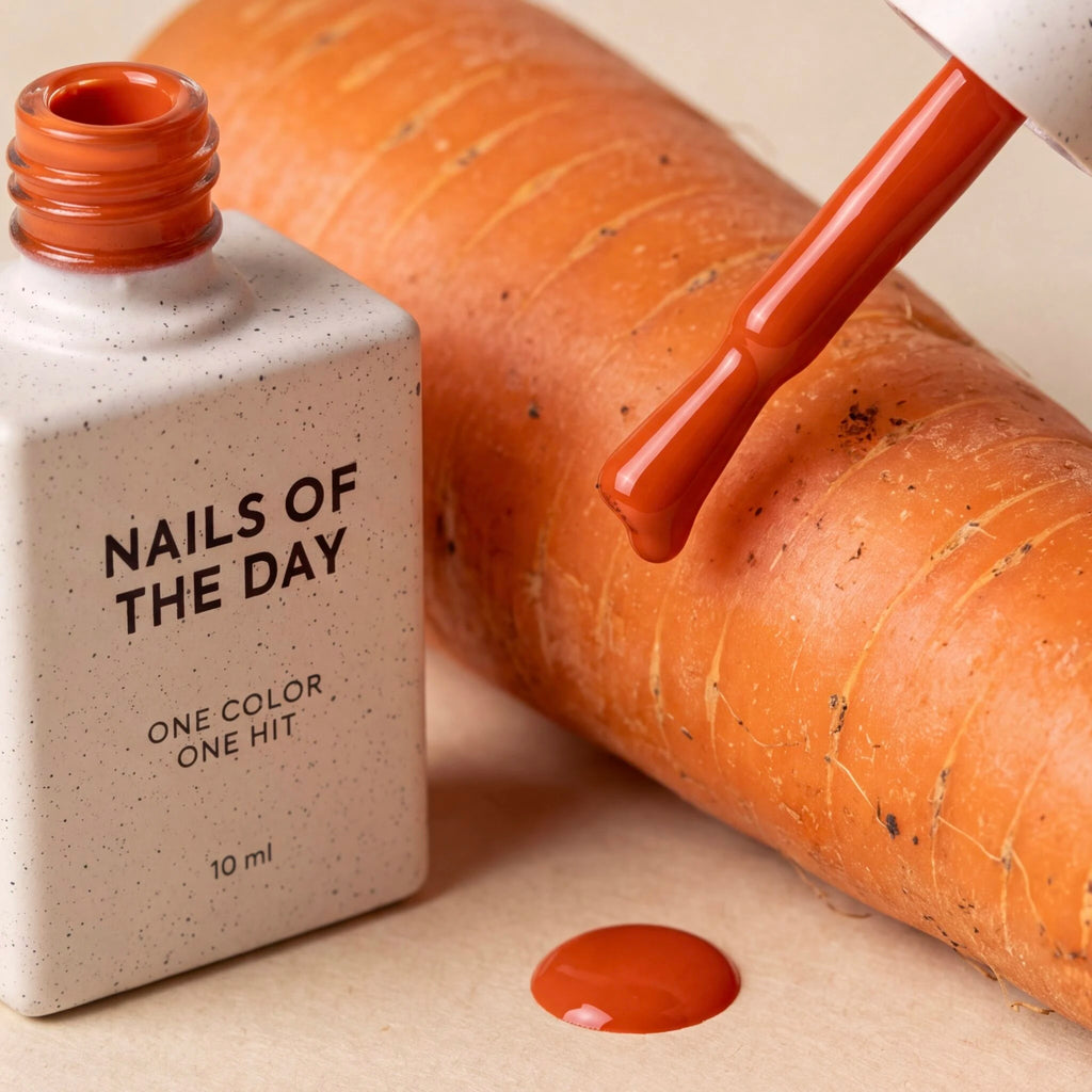 NAILSOFTHEDAY Gel Polish Carrot [Morkva] 219 – esmalte naranja zanahoria con cobertura en una sola capa, 10 ml