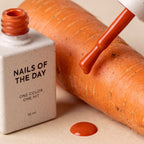 NAILSOFTHEDAY Gel Polish Carrot [Morkva] 219 – esmalte naranja zanahoria con cobertura en una sola capa, 10 ml