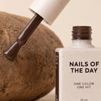 NAILSOFTHEDAY Gel Polish Potato [Kartoplia] 044 – esmalte marrón con cobertura en una sola capa, 10 ml