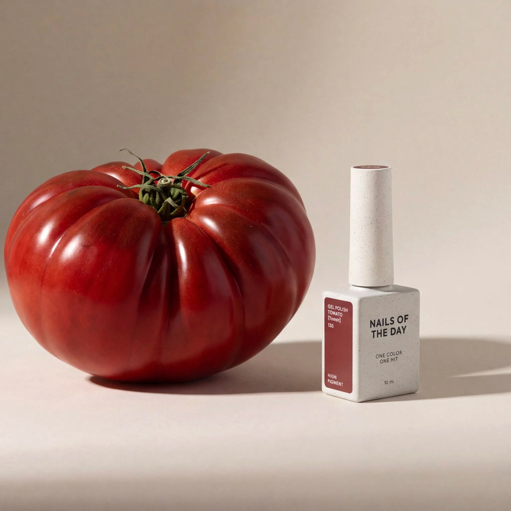 NAILSOFTHEDAY Gel Polish Tomato [Tomat] 130 – esmalte rojo tomate, cobertura en una sola capa, 10 ml