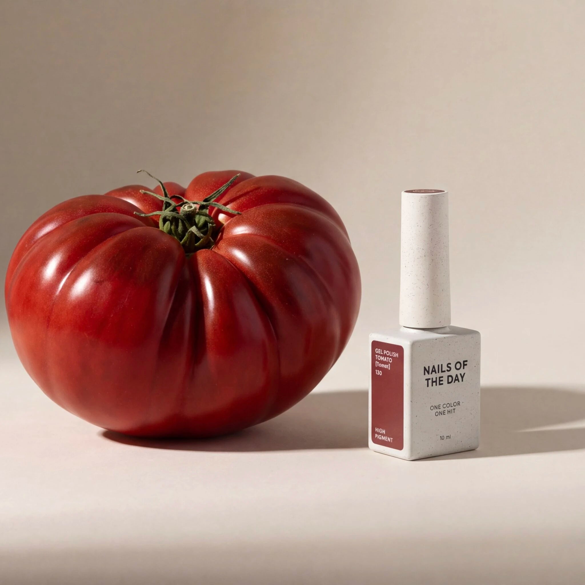 NAILSOFTHEDAY Gel Polish Tomato [Tomat] 130 – esmalte rojo tomate, cobertura en una sola capa, 10 ml
