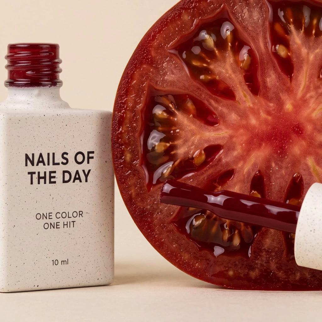 NAILSOFTHEDAY Gel Polish Tomato [Tomat] 130 – esmalte rojo tomate, cobertura en una sola capa, 10 ml