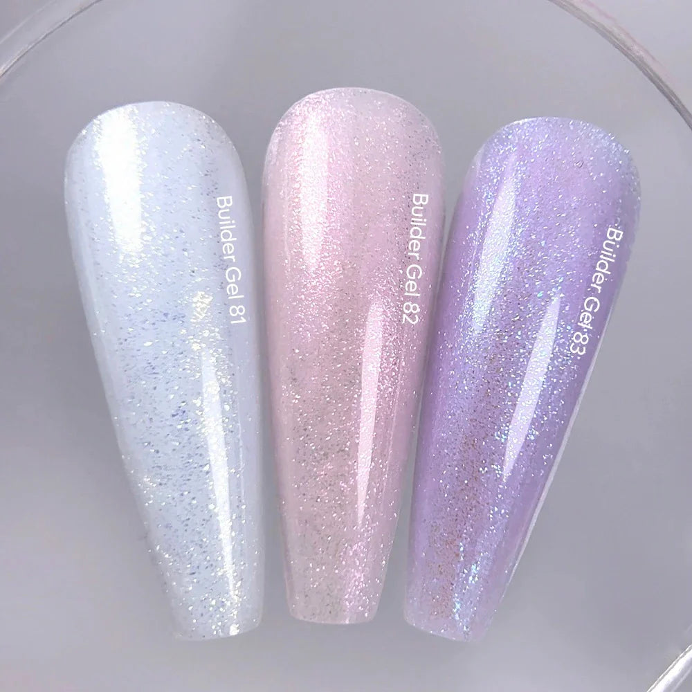 NAILSOFTHEDAY Builder Gel 83 — gel constructor violeta con shimmer, 15 ml