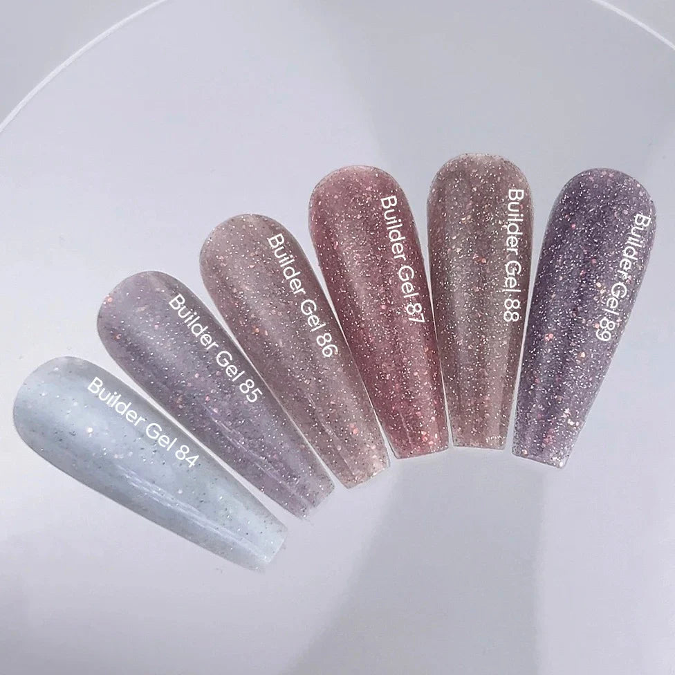 NAILSOFTHEDAY Builder Gel 88 — builder gel beige reflectante con brillo opal, 15 ml