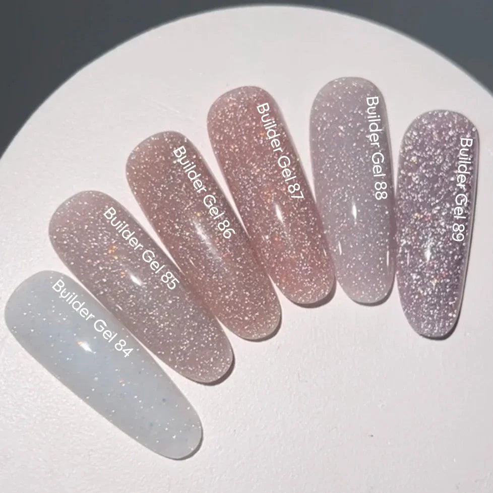 NAILSOFTHEDAY Builder Gel 84 — builder gel lechoso reflectante con brillo opal, 15 ml