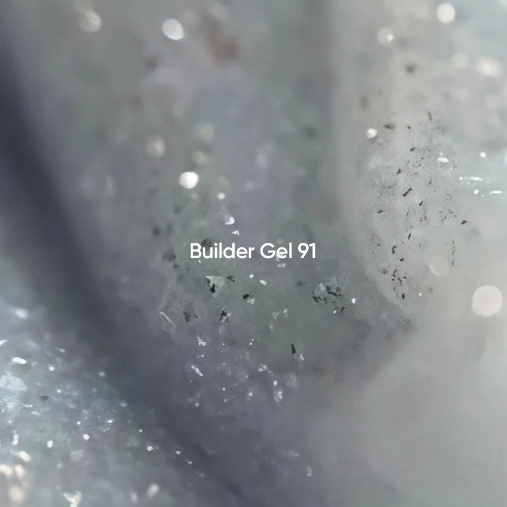 NAILSOFTHEDAY Builder Gel 91 — builder gel reflectante plateado-lechoso, 15 ml