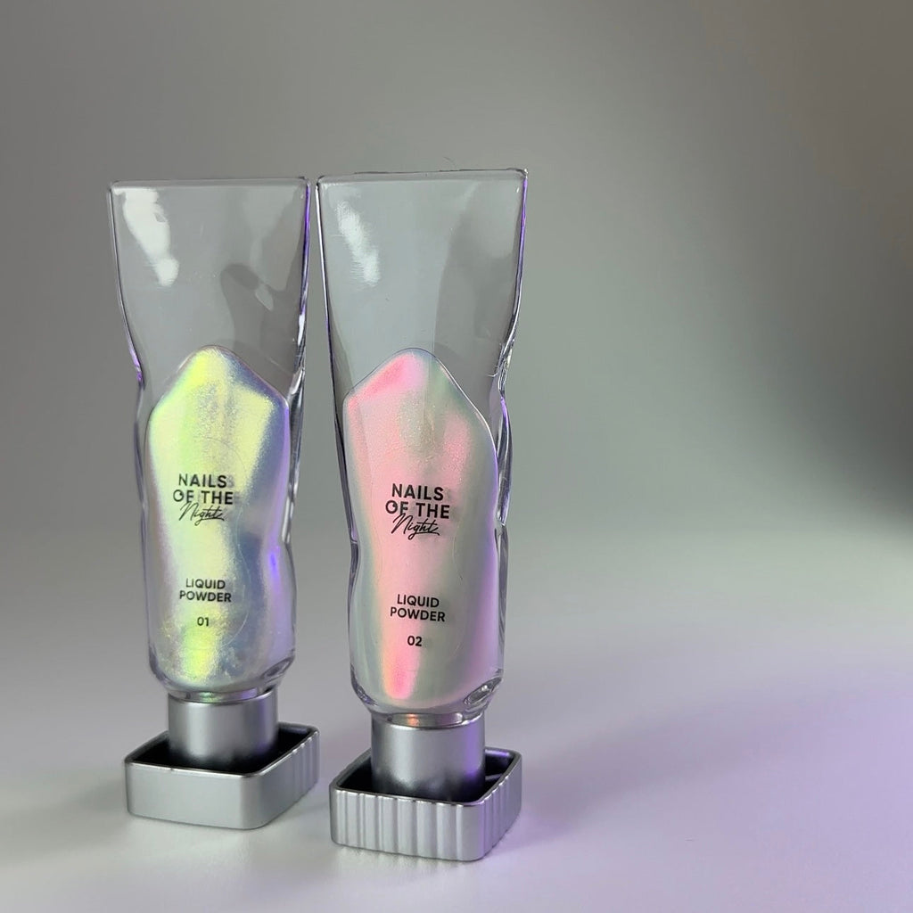 Liquid powder 02 -  polvo líquido con iridiscencia de verde a rojo rosado para uñas, 5 g