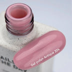 NAILSOFTHEDAY Gel Polish Antique 204 — esmalte semipermanente rosa empolvado con shimmer y cobertura en una sola capa, 10 ml