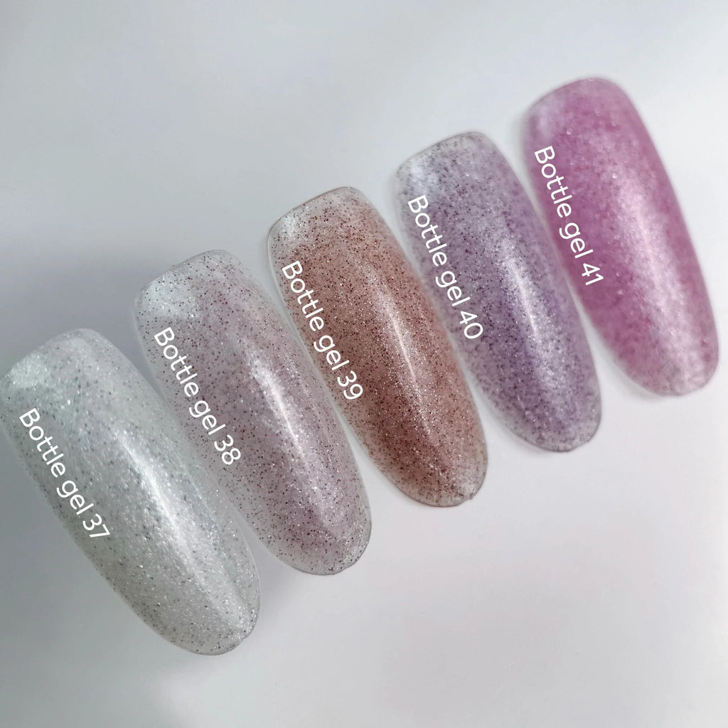NAILSOFTHEDAY Bottle Gel 41 – gel ultraresistente rosa con efecto reflectante para el refuerzo de uñas, 10 ml