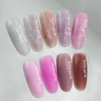 NAILSOFTHEDAY Bottle Gel 35 – gel ultraresistente lila empolvado para el refuerzo de uñas, 10 ml