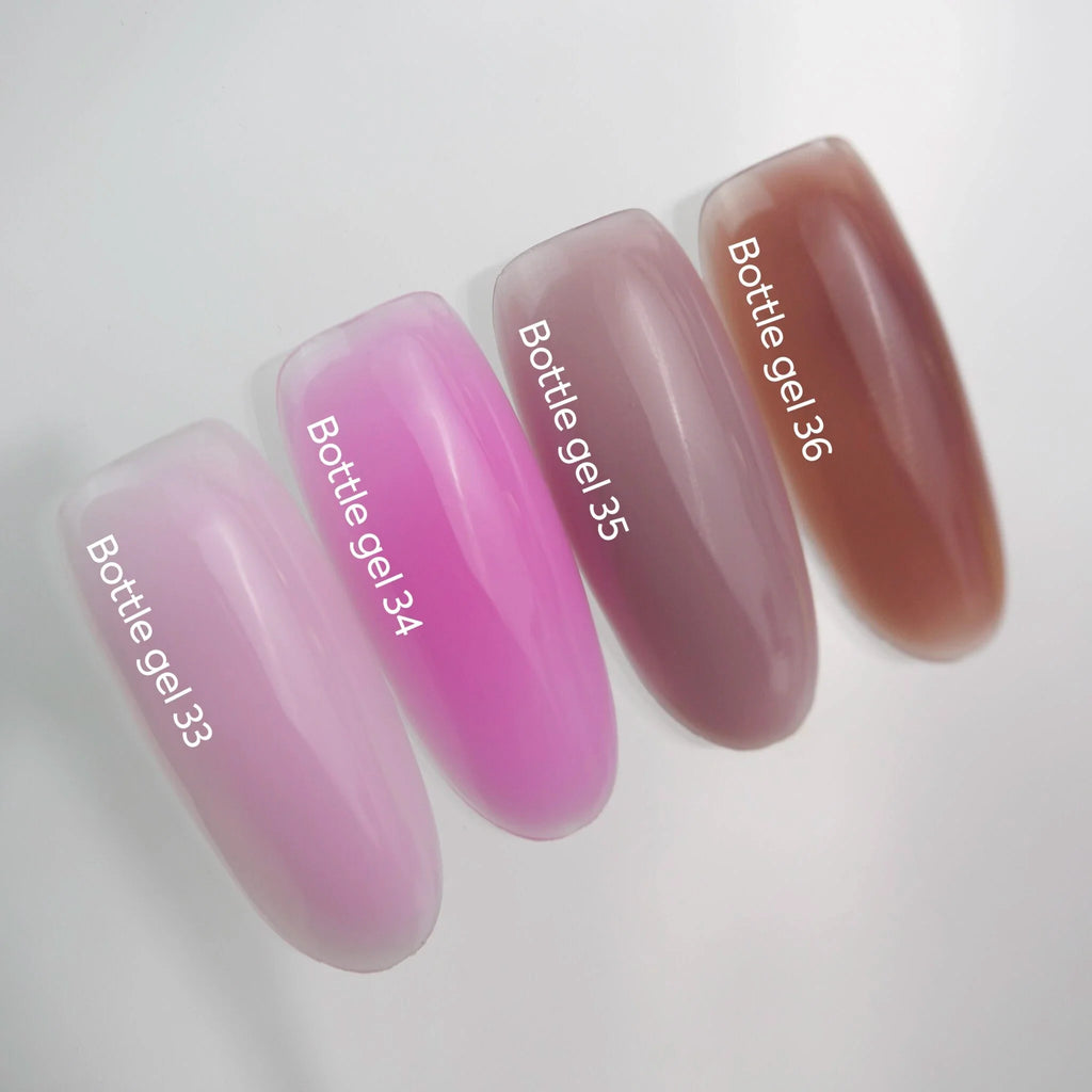 NAILSOFTHEDAY Bottle Gel 36 – gel ultraresistente nude con un matiz lila para el refuerzo de uñas, 10 ml
