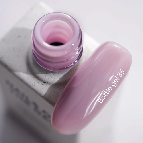 NAILSOFTHEDAY Bottle Gel 35 – gel ultraresistente lila empolvado para el refuerzo de uñas, 10 ml