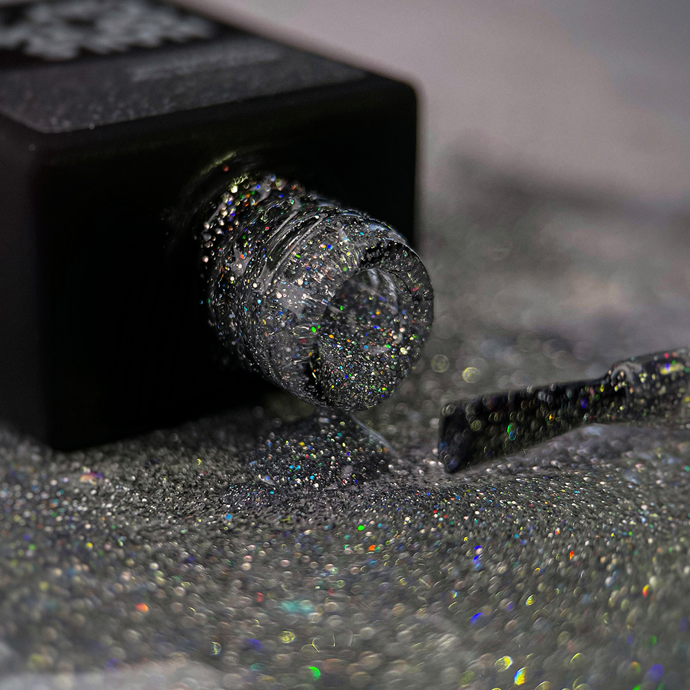NAILSOFTHENIGHT Reflective top Holographic  - top holográfico reflectante sin una capa pegajosa para uñas, 10 ml