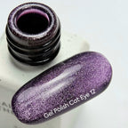 NAILSOFTHEDAY Gel Polish Cat Eye 12 — esmalte  efecto ojo de gato en tono morado, cobertura completa en una sola capa. 6 ml.