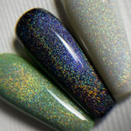 NAILSOFTHENIGHT Holographic Top Cat eye -  top holográfico con efecto ojo de gato para uñas sin capa pegajosa, 10 ml