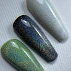 NAILSOFTHENIGHT Holographic Top Cat eye -  top holográfico con efecto ojo de gato para uñas sin capa pegajosa, 10 ml