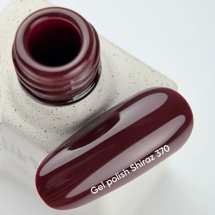 NAILSOFTHEDAY Gel Polish Shiraz 370 – esmalte semipermanente burdeos violáceo apagado, con cobertura en una sola capa, 10 ml