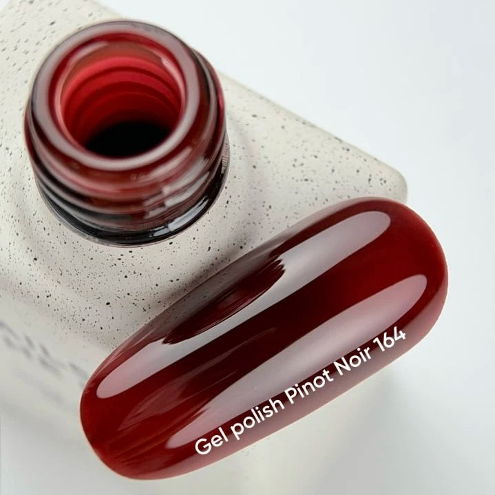NAILSOFTHEDAY Gel Polish Pinot Noir 164 – esmalte semipermanente rojo vino con efecto vitral, 10 ml