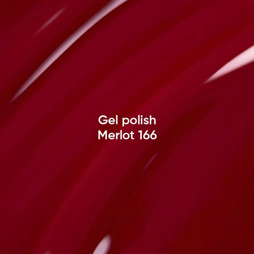 NAILSOFTHEDAY Gel Polish Merlot 166 – esmalte semipermanente cereza-ciruela intenso, con cobertura en una sola capa, 10 ml