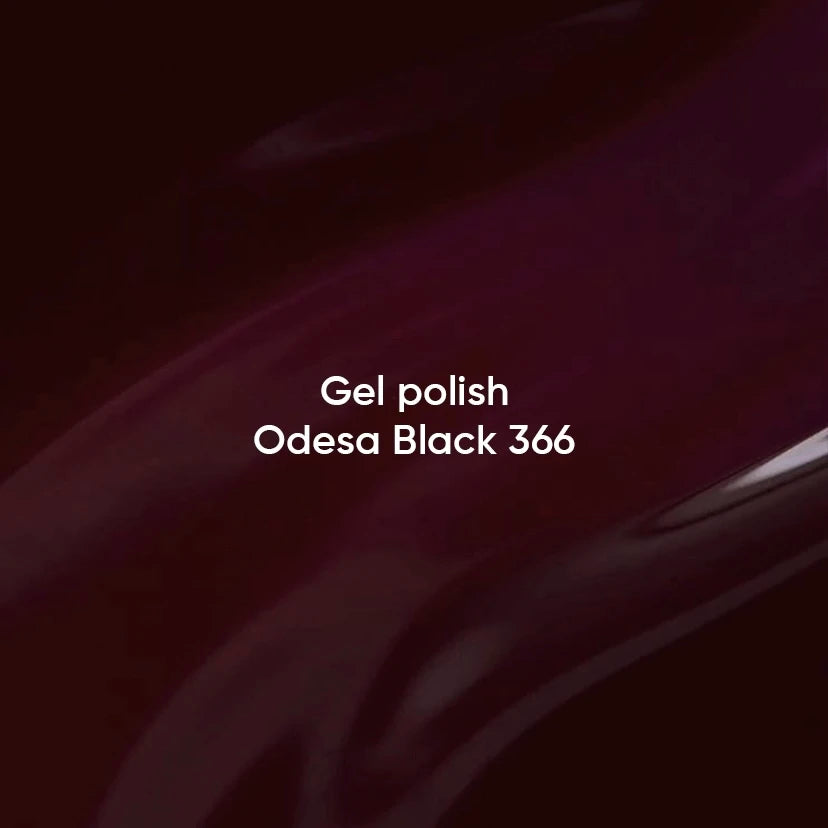 NAILSOFTHEDAY Gel Polish Odesa Black 366 – esmalte semipermanente tono vino muy oscuro, casi negro, con cobertura en una sola capa, 10 ml