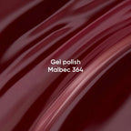 NAILSOFTHEDAY Gel Polish Malbec 364 – esmalte semipermanente burdeos oscuro y profundo, con cobertura en una sola capa, 10 ml