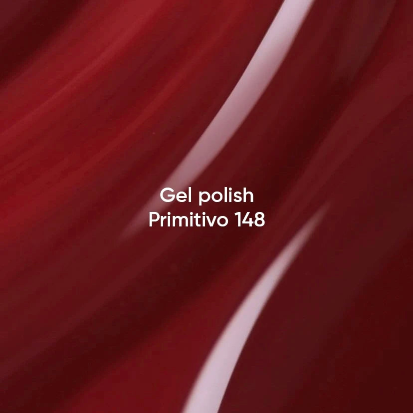 NAILSOFTHEDAY Gel Polish Primitivo 148 – esmalte semipermanente rojo burdeos cálido y suave, con cobertura en una sola capa, 10 ml