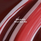 NAILSOFTHEDAY Gel Polish Pinot Noir 164 – esmalte semipermanente rojo vino con efecto vitral, 10 ml