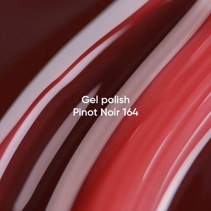 NAILSOFTHEDAY Gel Polish Pinot Noir 164 – esmalte semipermanente rojo vino con efecto vitral, 10 ml