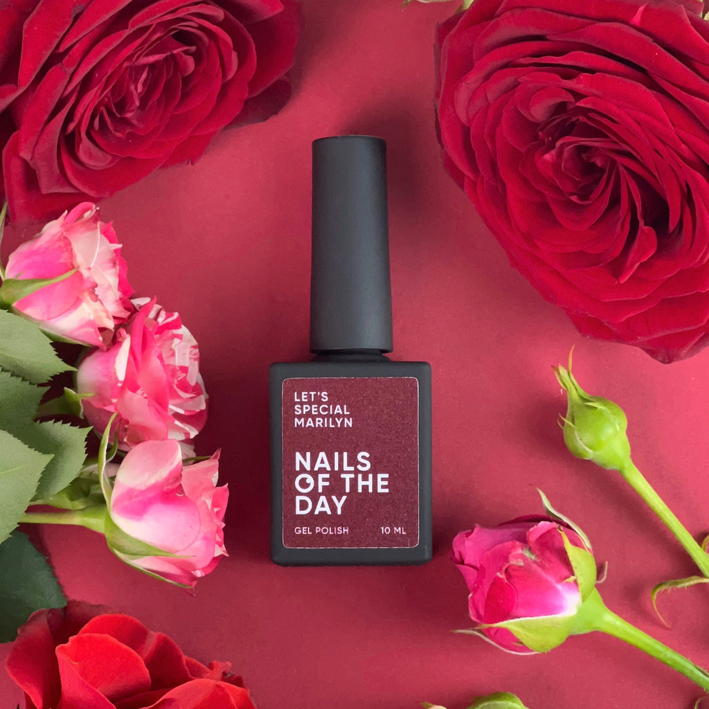 NAILSOFTHEDAY Let's Special Marilyn: esmalte semipermanente de uñas color sangre  que cubre en una capa, 10 ml