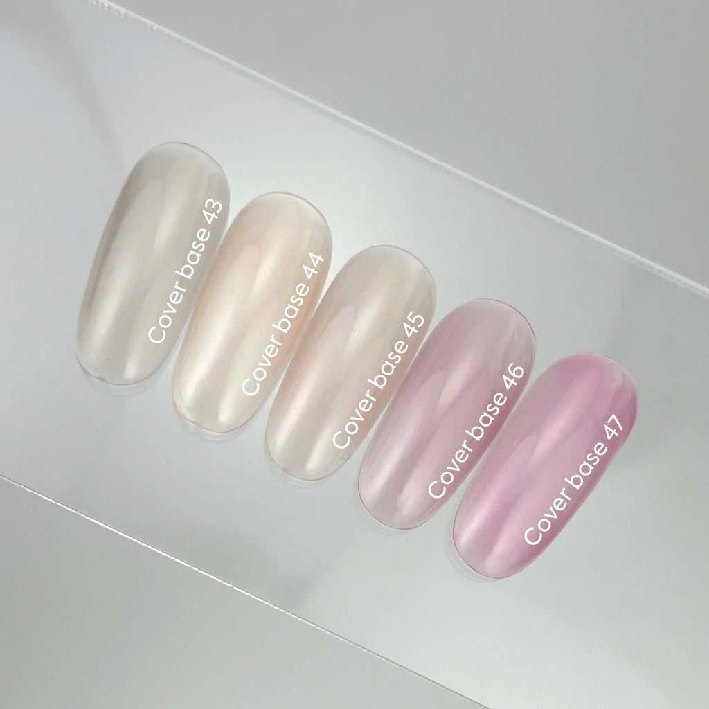 NAILSOFTHEDAY Cover Base 46 Light Pigment – base para uñas rosa empolvado semitransparente con pigmentación ligera, 10 ml