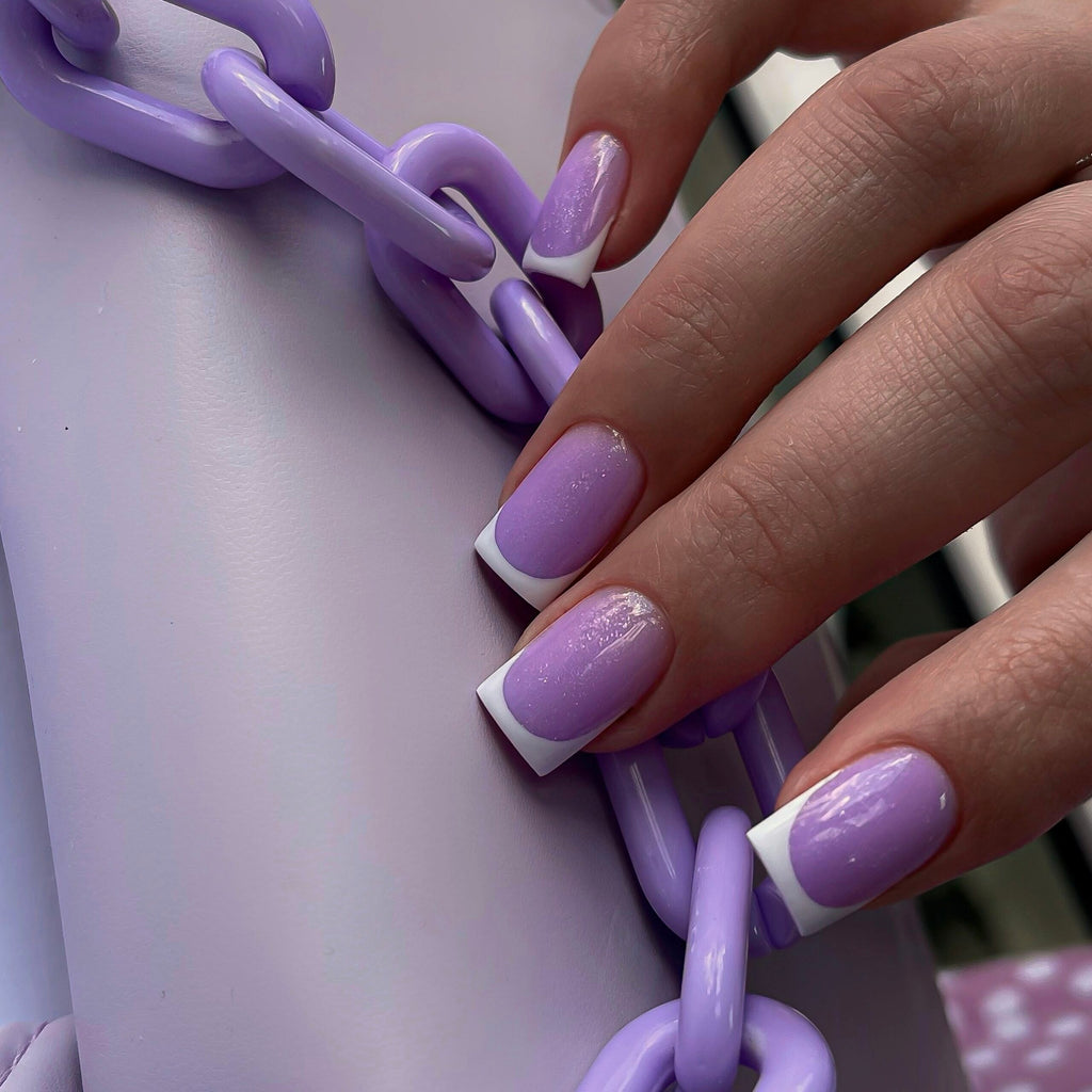 NAILSOFTHEDAY Bottle gel shimmer 06 – gel violeta ultrafuerte con brillo plateado, 10 ml