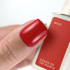 NAILSOFTHEDAY Color of the Mes Marzo 2026 Wild — rojo indomable con cobertura en una sola capa, 10 ml