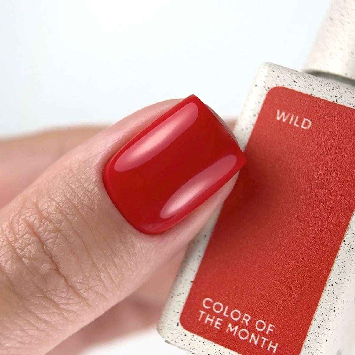 NAILSOFTHEDAY Color of the Mes Marzo 2026 Wild — rojo indomable con cobertura en una sola capa, 10 ml
