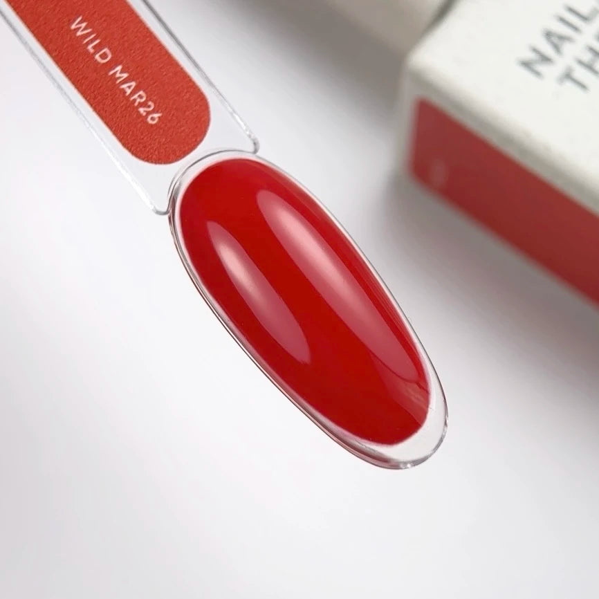 NAILSOFTHEDAY Color of the Mes Marzo 2026 Wild — rojo indomable con cobertura en una sola capa, 10 ml