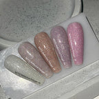 NAILSOFTHENIGHT Reflective Polygel 02: poligel reflectante líquido rosa pálido de nueva fórmula para uñas, 15 ml