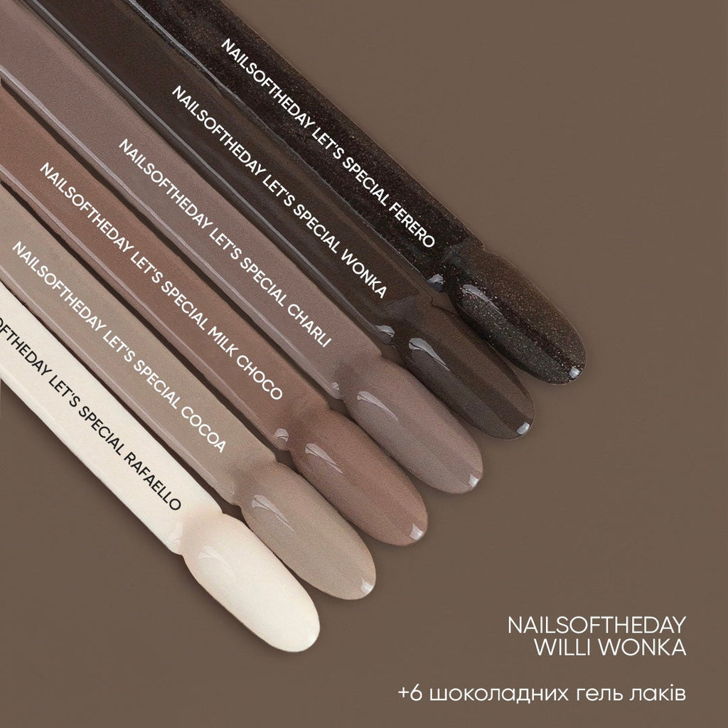 NAILSOFTHEDAY Let's Special Milk Choco: esmalte semipermanente color chocolate caliente para uñas que cubre una capa, 10 ml