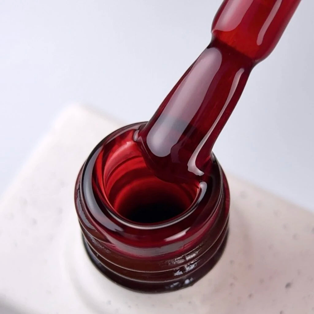 NAILSOFTHEDAY Gel Polish Vitrage 02 — esmalte en gel efecto vitral rojo intenso, 10 ml