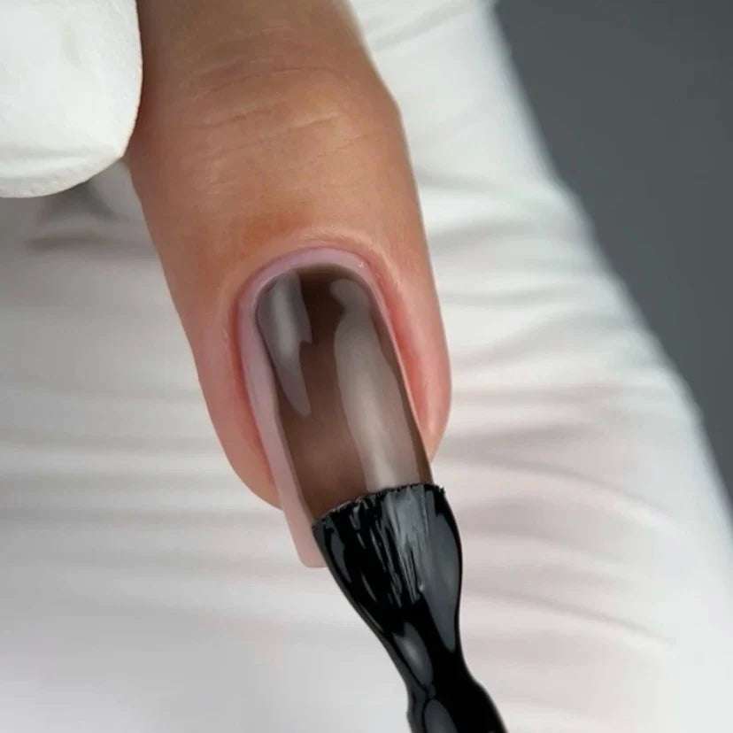NAILSOFTHEDAY Color Top Vitrage 09 — top coat vitral negro semitransparente sin capa pegajosa para uñas, 10 ml.