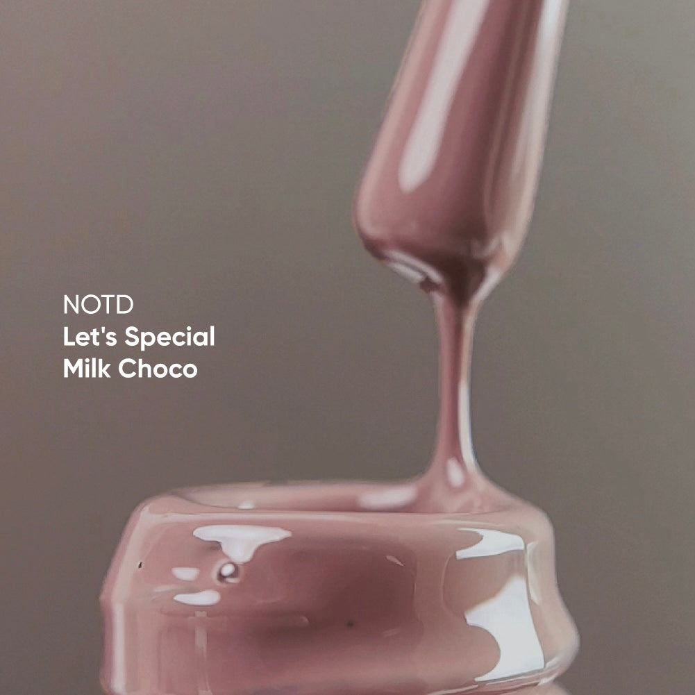 NAILSOFTHEDAY Let's Special Milk Choco: esmalte semipermanente color chocolate caliente para uñas que cubre una capa, 10 ml