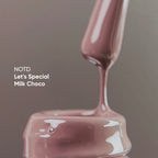 NAILSOFTHEDAY Let's Special Milk Choco: esmalte semipermanente color chocolate caliente para uñas que cubre una capa, 10 ml