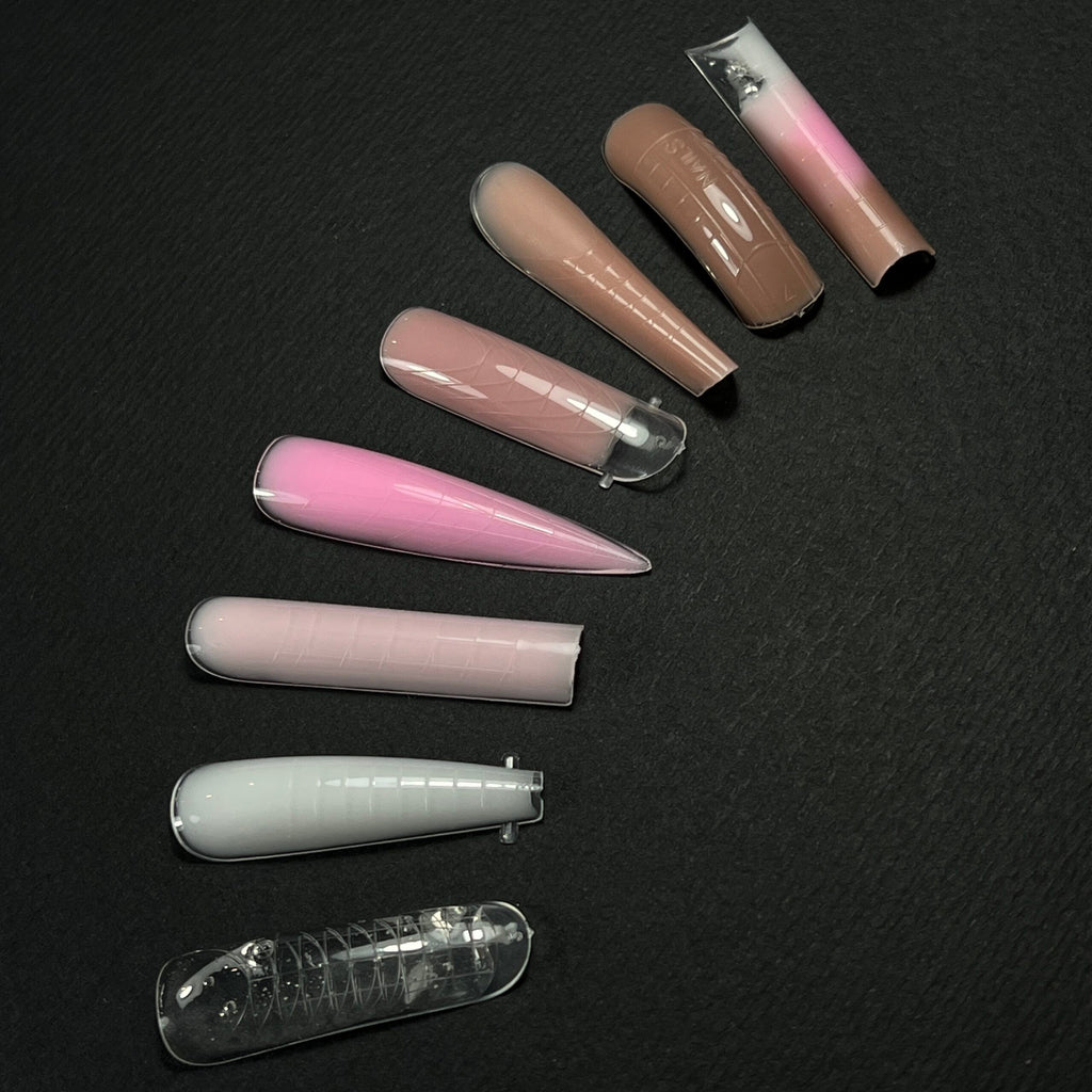 NAILSOFTHEDAY Dual Form Square (Type 7): forma superior tipo cuadrada para longitud de extensión media, adecuada para uñas que crecen hacia abajo, 120 piezas