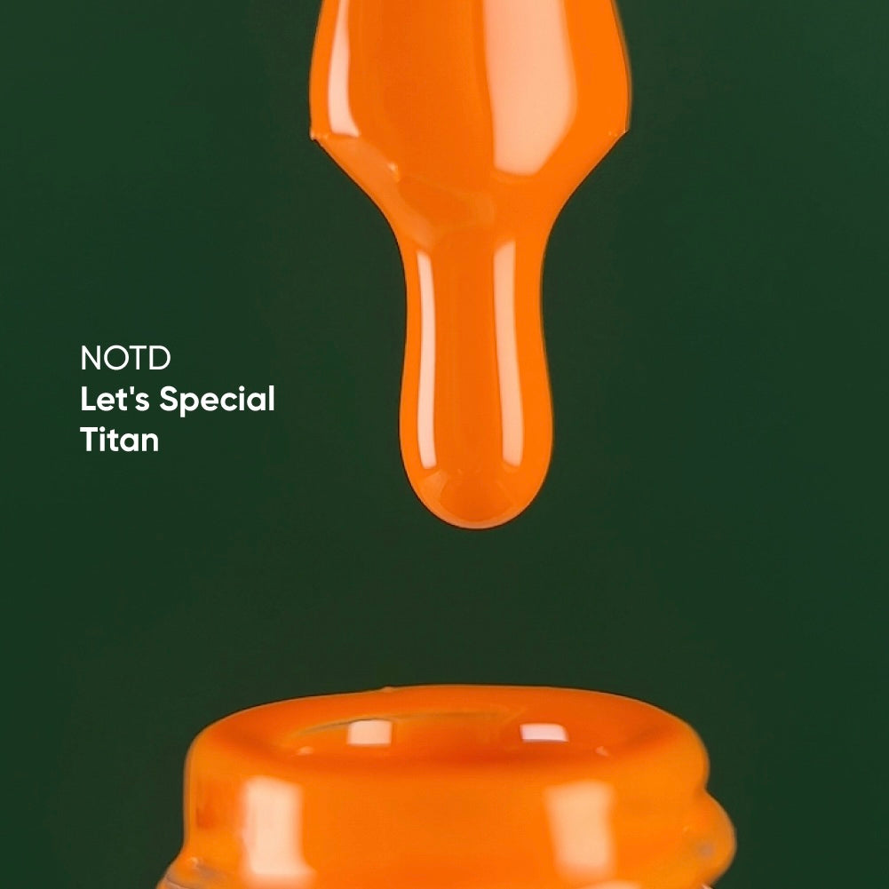 NAILSOFTHEDAY Let's Special Titian - esmalte de uñas semipermanente  de zanahoria brillante que cubre una capa, 10 ml