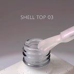 NAILSOFTHEDAY Shell Top 03 Nueva Fórmula — top perlado con efecto de frotado rosa, sin capa pegajosa, 10 ml