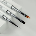 NAILSOFTHEDAY Professional Brush Oval — pincel profesional metálico con tapa, diseñado para la aplicación de gel, forma ovalada plana, 9 mm.