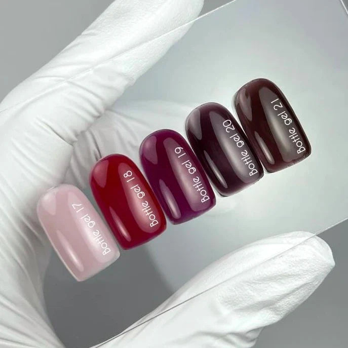 NAILSOFTHEDAY Bottle Gel 20 – gel ultrafuerte marrón con matices morados, 10 ml