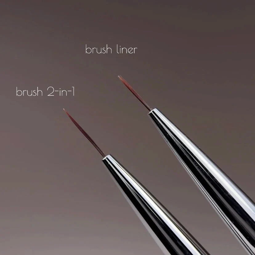 NAILSOFTHEDAY Professional Brush Liner — pincel profesional metálico con tapa, diseñado para trazos finos y detalles, liner de 8 mm.