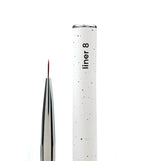 NAILSOFTHEDAY Professional Brush Liner — pincel profesional metálico con tapa, diseñado para trazos finos y detalles, liner de 8 mm.