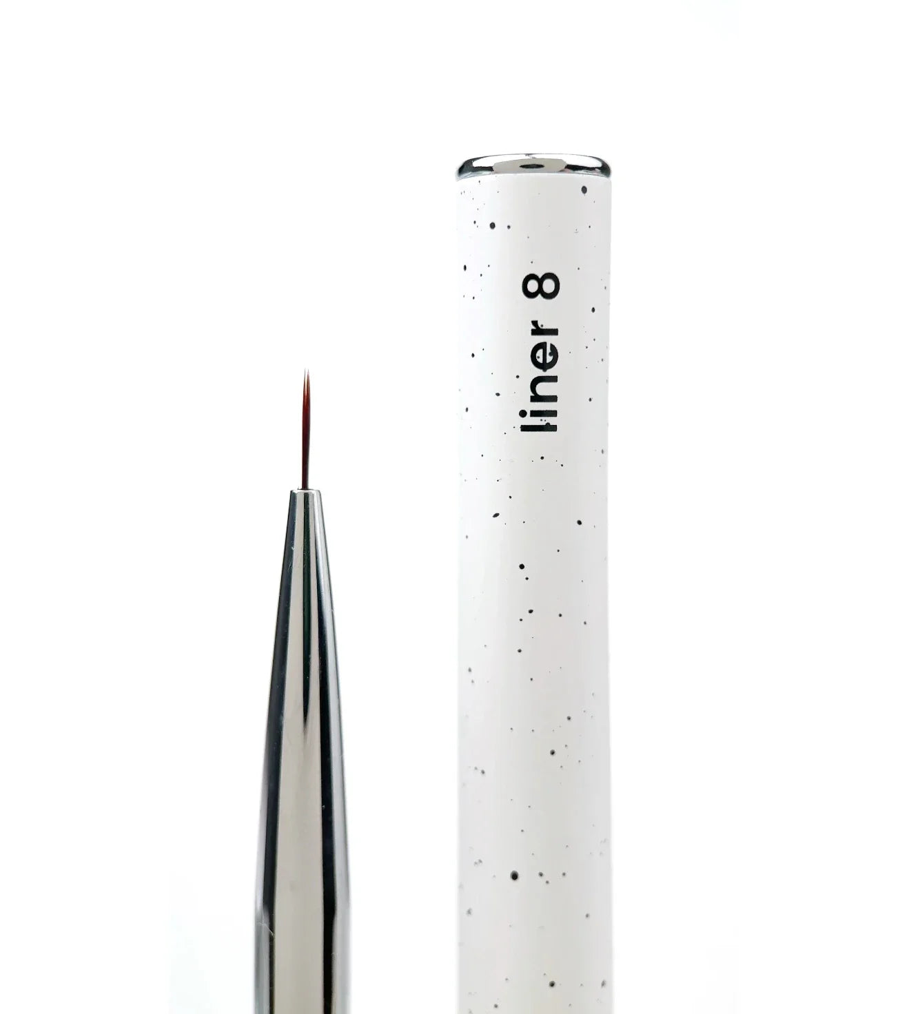 NAILSOFTHEDAY Professional Brush Liner — pincel profesional metálico con tapa, diseñado para trazos finos y detalles, liner de 8 mm.