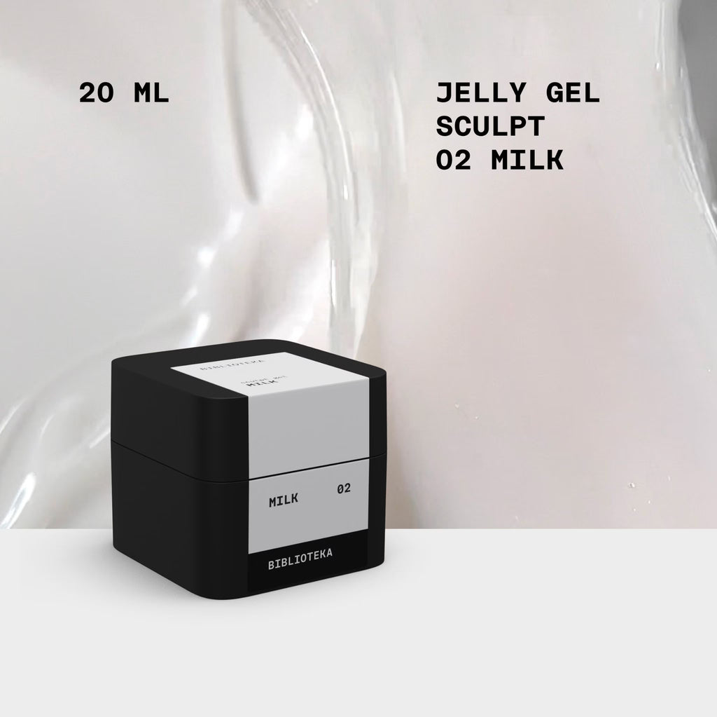 BIBLIOTEKA SCULPT JELLY GEL № 02 MILK – LECHOSO, 20 ML