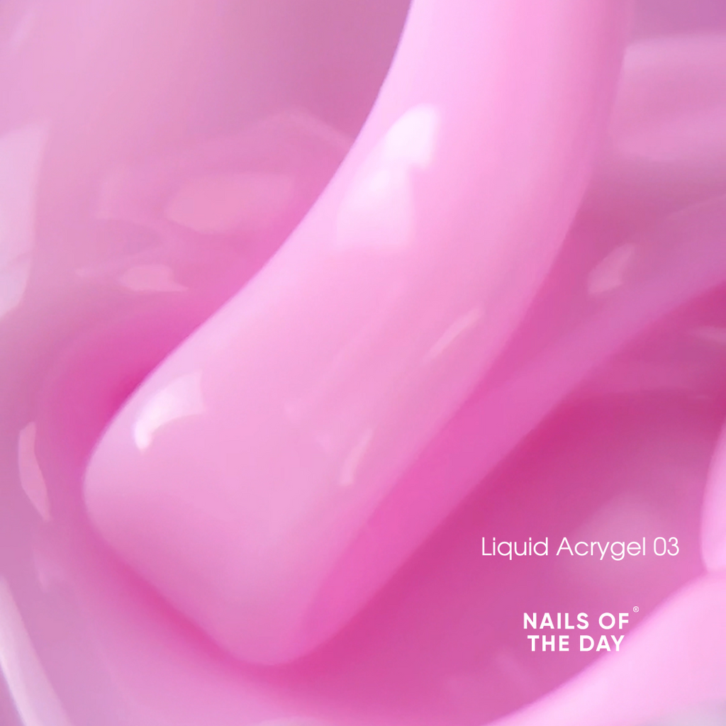 NAILSOFTHEDAY Liquid Acrygel 03 — Acrygel líquido rosa claro de nueva fórmula para uñas, 15 ml
